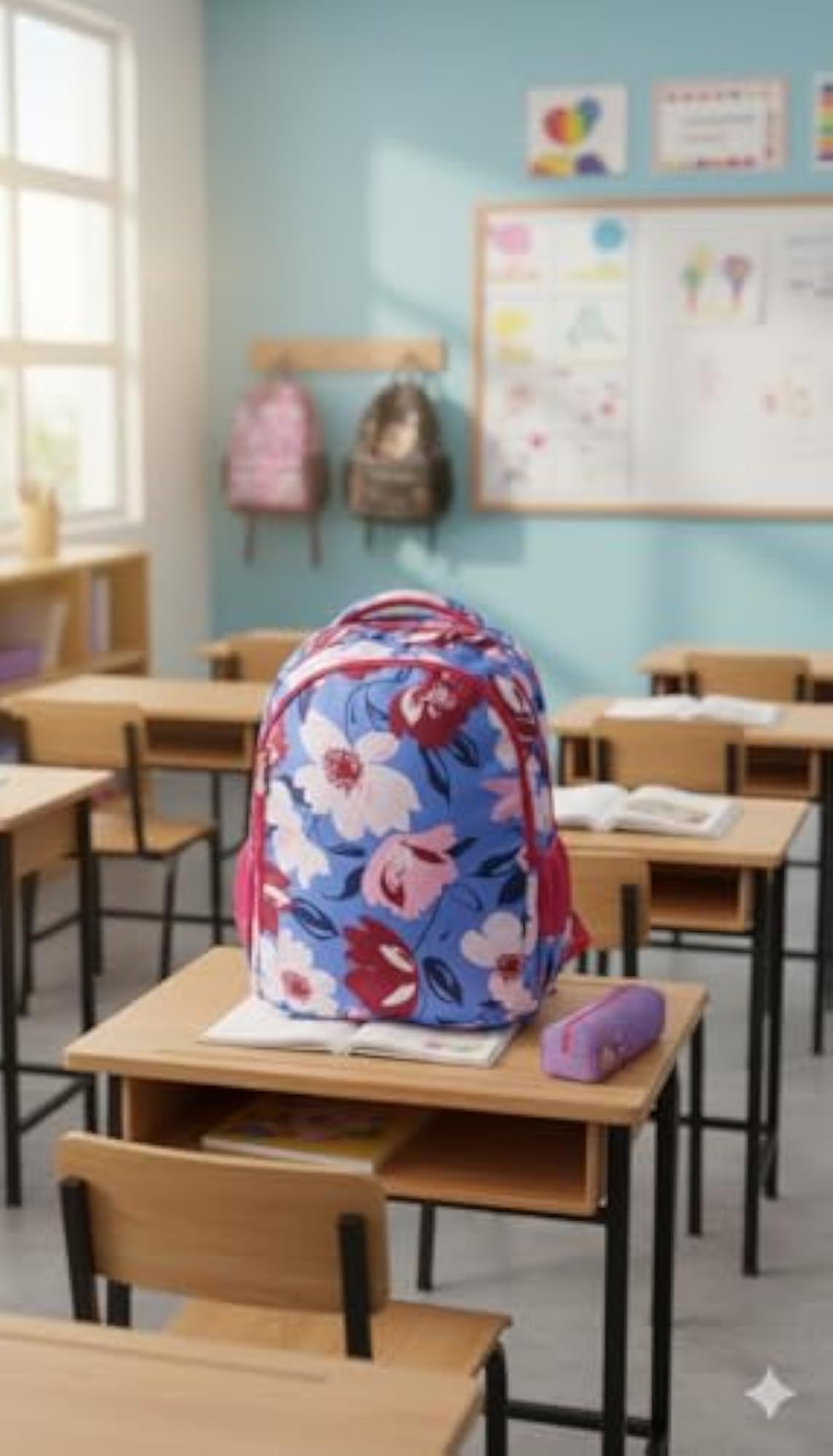 20L Premium Polyester Backpack for Girls